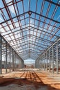 steel frame structure of a building under construction Royalty Free Stock Photo