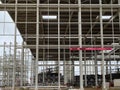 Steel frame workshop is under construction Royalty Free Stock Photo