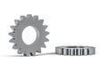 Steel gear isolated on white background Royalty Free Stock Photo