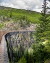 Steel Girder Bridge in Myra Canyon on the abandoned Kettle Valley Railway of Myra Canyon Royalty Free Stock Photo
