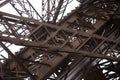 Steel girders of Eiffel Tower Royalty Free Stock Photo