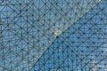 Steel and Glass Atrium Roof Under Blue Sky Royalty Free Stock Photo