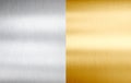 Steel and gold metal brushed textures Royalty Free Stock Photo