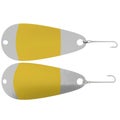 Steel and Gold Spoon Fishing Lure.
