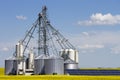 Canola Grain Silo Solar Panel Royalty Free Stock Photo