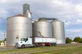 Steel grain Silos Royalty Free Stock Photo