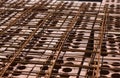 Italian brick and armored lattice Royalty Free Stock Photo