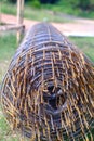 Steel grating There are rusty parts that are prepared for the construction of soft background roads.