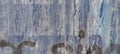 Steel Grunge Texture Background with Blue Tones. Close-up grunge photo texture of blue colored metal surface with torn paper.