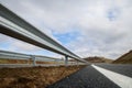 Steel guard rail barrier on the motorway Royalty Free Stock Photo