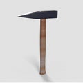 Steel hammer 3d rendering object