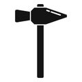 Steel hammer icon, simple style