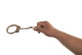 Steel handcuffs Royalty Free Stock Photo