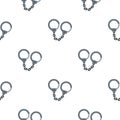 Steel handcuffs pattern seamless Royalty Free Stock Photo