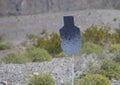 Steel handgun target Royalty Free Stock Photo