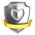 Steel heart shield