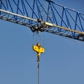 Steel hoisting construction mechanics crane background sky Royalty Free Stock Photo