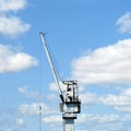 Steel hoisting mechanics container crane background sky Royalty Free Stock Photo