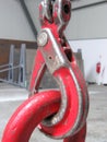 Steel hook for load transfer in the production hall