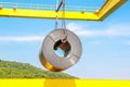 Steel hot rolling coil transportation Royalty Free Stock Photo