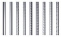 realistic reinforcement steel bar, set reinforcement steel reinforced rods.