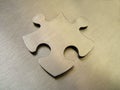 Steel jigsaw Royalty Free Stock Photo