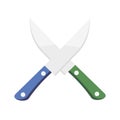 Steel Kitchen Knive on white background. Vector illustration in trendy flat style. EPS 10