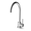 Steel kitchen sink pull down faucet with one handle