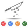 Steel knife with blood icon vector Royalty Free Stock Photo