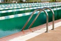 Steel ladder of swimming pool