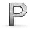 Steel letter P