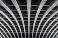 Steel lines under Blackfriars railway bridge in London Royalty Free Stock Photo