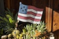 A steel made model of the American flag Royalty Free Stock Photo