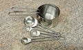 Steel measuring cups and spoons