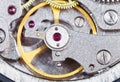 Steel mechanical movement of retro watch