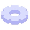 Steel metal gear icon, isometric style Royalty Free Stock Photo