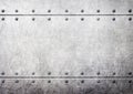 Steel metal plates with rivets seamless background, 3d, illustration Royalty Free Stock Photo