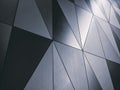 Steel Metallic geometric pattern Modern wall design Silver Reflection Architecture details