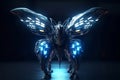 Steel moth modern. Generate AI Royalty Free Stock Photo