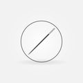 Steel needle in circle icon. Vector sewing symbol Royalty Free Stock Photo