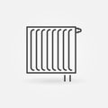 Steel Panel Radiator vector concept outline icon