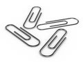 Steel paperclips Royalty Free Stock Photo