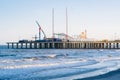 The Steel Pier and Atlantic Ocean in Atlantic City, New Jersey Royalty Free Stock Photo