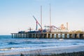 The Steel Pier and Atlantic Ocean in Atlantic City, New Jersey Royalty Free Stock Photo