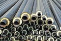 Steel pipe with heat insulation