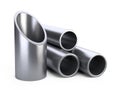Steel pipes profile stack Royalty Free Stock Photo
