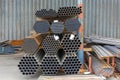 Steel Tubes Pipes Warehouse Royalty Free Stock Photo