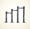 Horizontal bar. Vector drawing