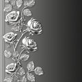 Metal Plate With Roses Design