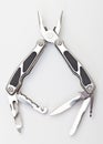 Steel pliers folding multi tool opened Royalty Free Stock Photo